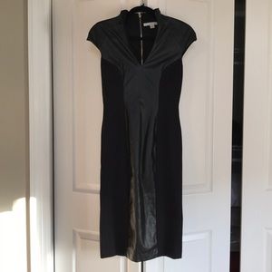 Black capped sleeve dress